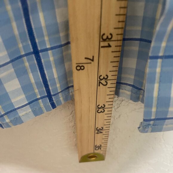 Ariat Pro Series Mens XXL Blue Plaid Short Sleeve Shirt Lightweight Western Work - Picture 5 of 7